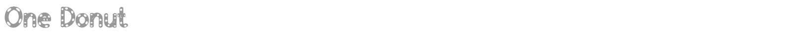One Donut font preview